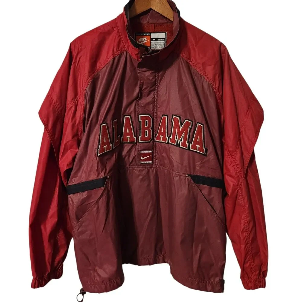 Vintage 90s Nike Team Sports Alabama Crimson Tide Windbreaker Jacket Mens Medium